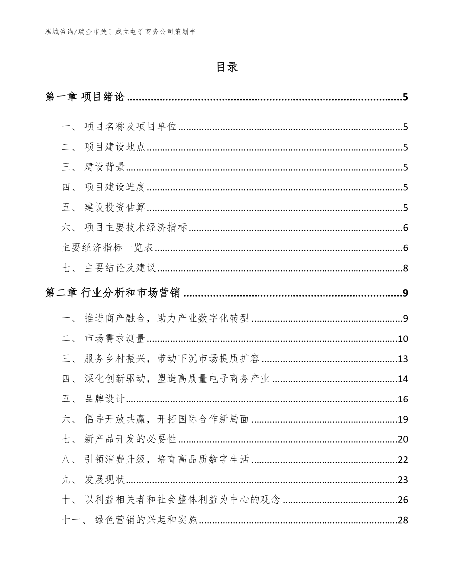 瑞金市关于成立电子商务公司策划书【范文参考】_第1页