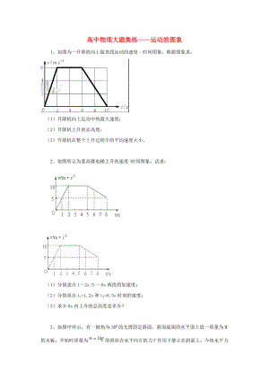 黑龍江省大慶市喇中高考物理材料大題集練運(yùn)動(dòng)的圖象