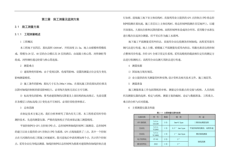 广州超高层框筒商业综合体测量监测施工方案_第1页