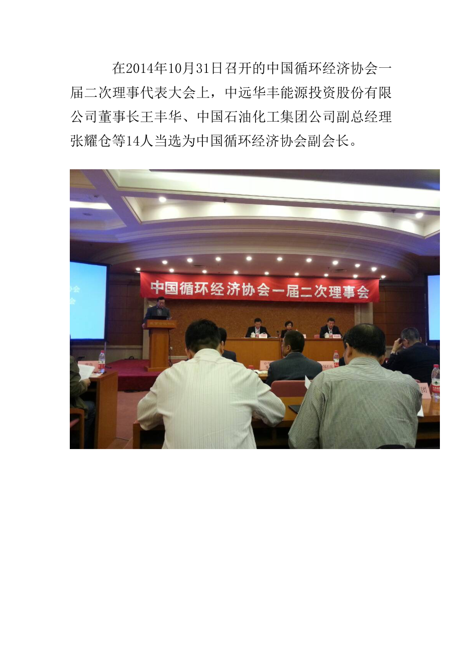 王丰华董事长当选为中国循环经济协会副会长_第1页