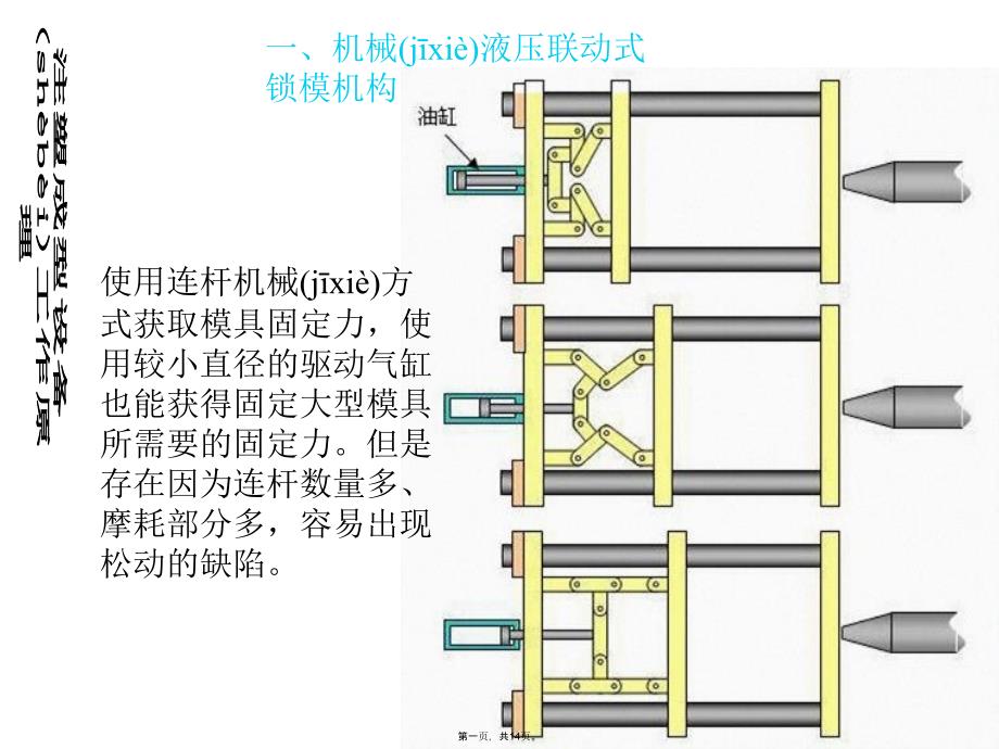 机械液压联动式锁模机构_第1页