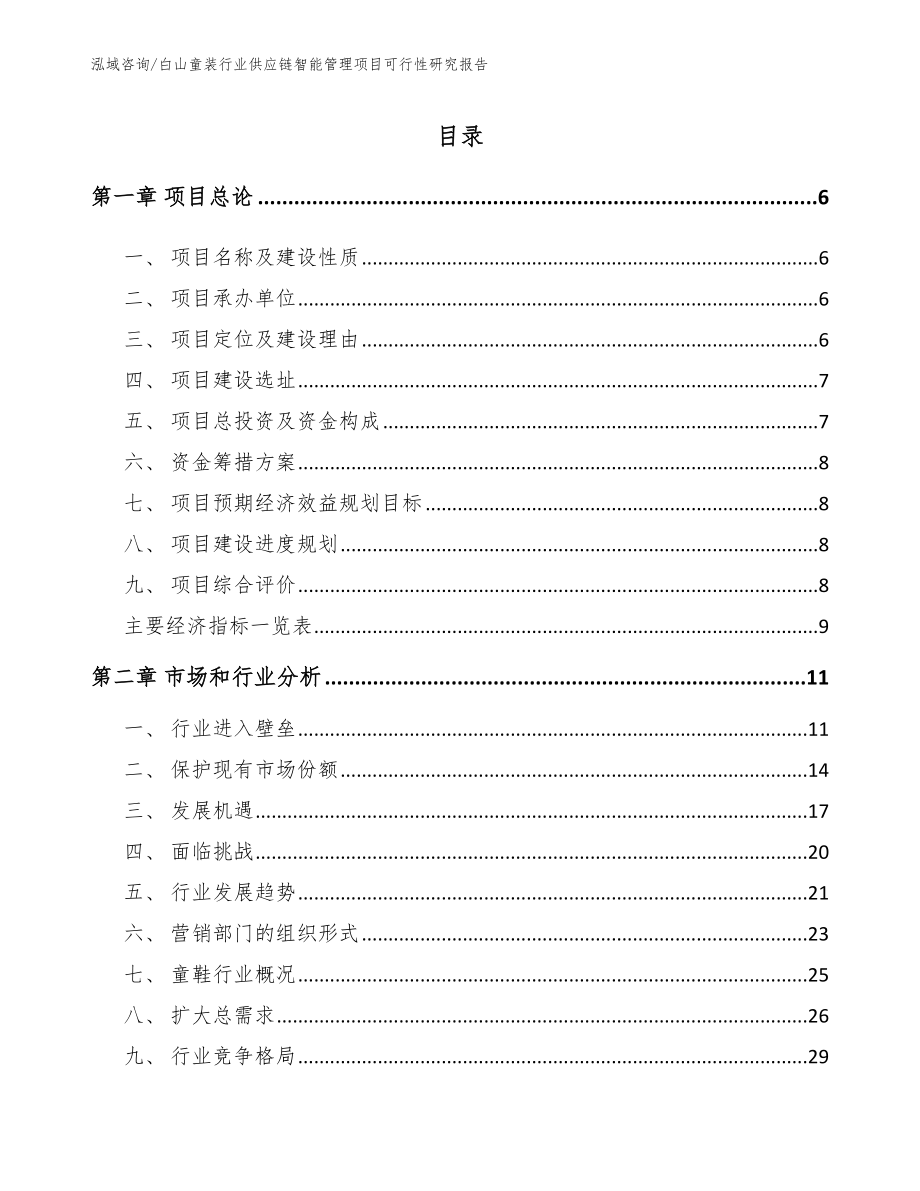 白山童装行业供应链智能管理项目可行性研究报告【模板范文】_第1页