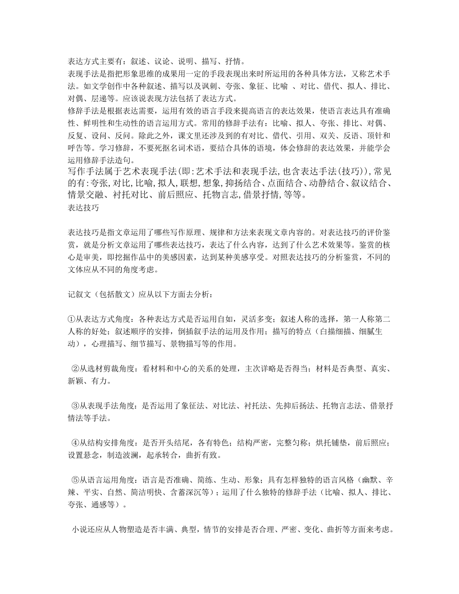 语文教学中各种手法方式_第1页