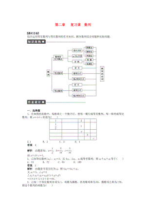 浙江省2013年高中數(shù)學(xué) 第二章 數(shù)列復(fù)習(xí)課 蘇教版必修5