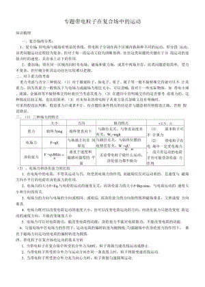 專題 帶電粒子在復(fù)合場中的運(yùn)動