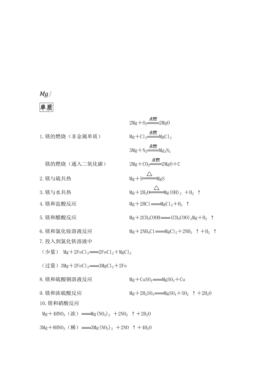 镁的化学方程式名师制作优质教学资料_第1页