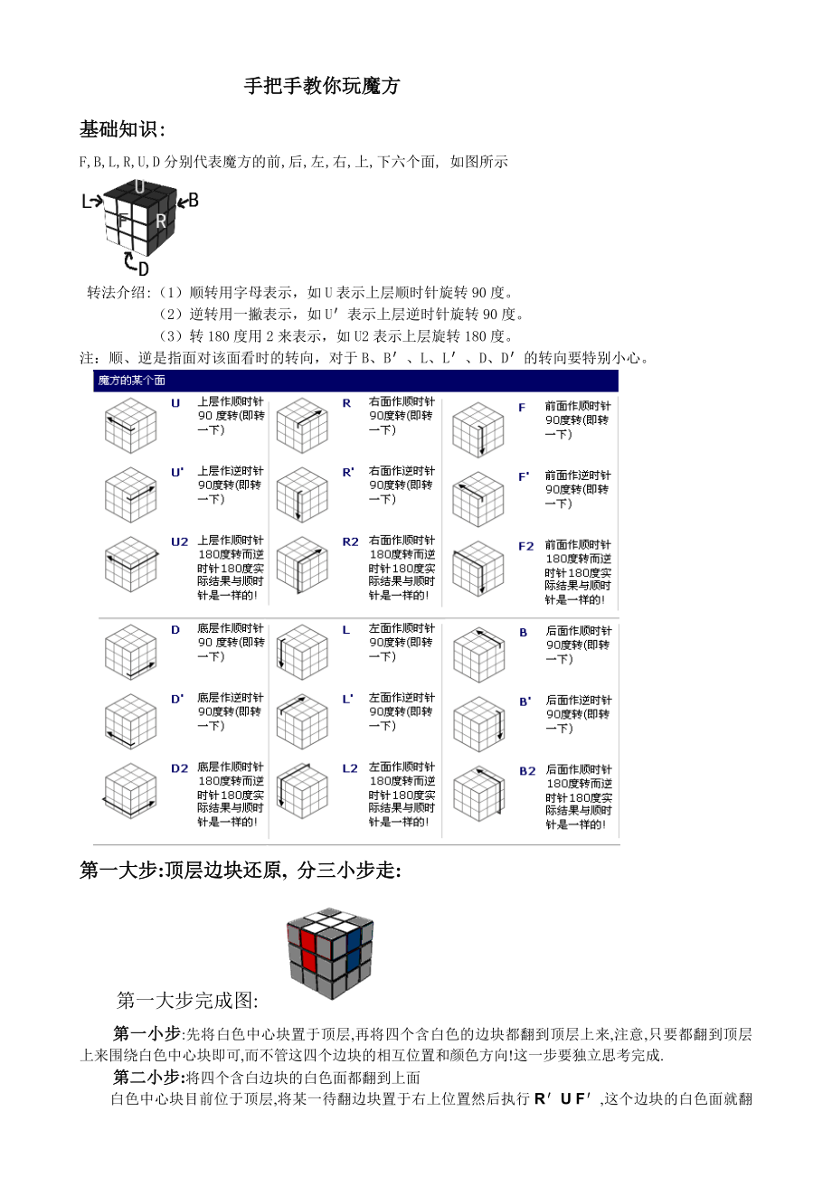 三阶魔方解法初级_第1页