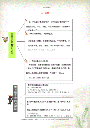 二年級數(shù)學(xué)下冊 教材梳理 數(shù)與代數(shù) 二 認數(shù) 新人教版(共1頁DOC)