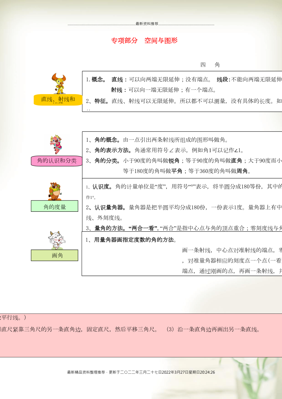 四年級(jí)數(shù)學(xué)上冊(cè) 教材梳理 空間與圖形 西師大版(共2頁(yè)DOC)_第1頁(yè)