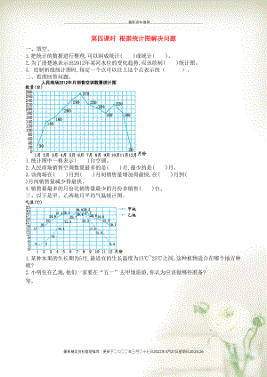 五年级数学下册 第七单元 折线统计图 7.4 根据统计图解决问题课时练 冀教版(共3页DOC)