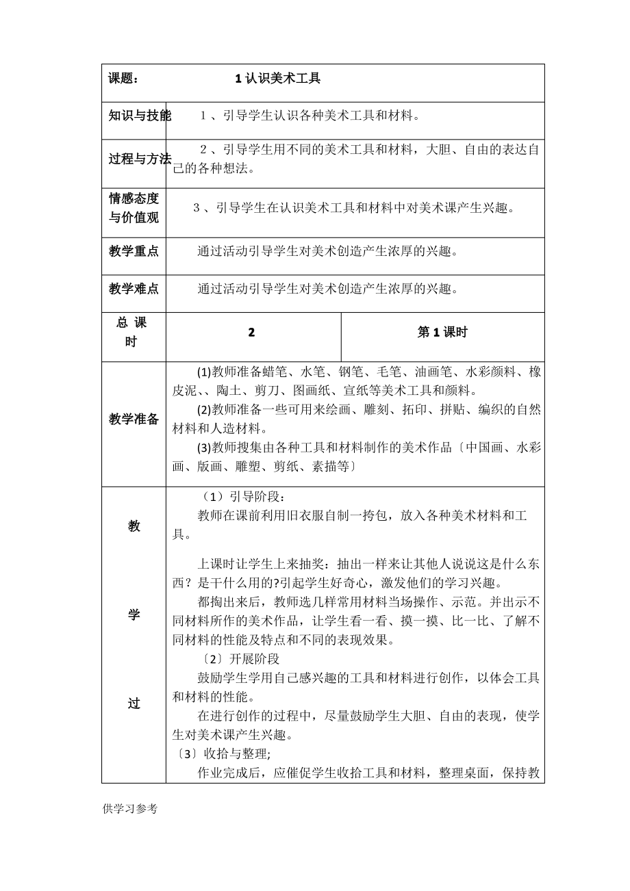 人教版美术一年级上全册_第1页