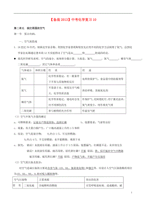 【備戰(zhàn)2013】中考化學(xué)復(fù)習(xí)10（無答案）